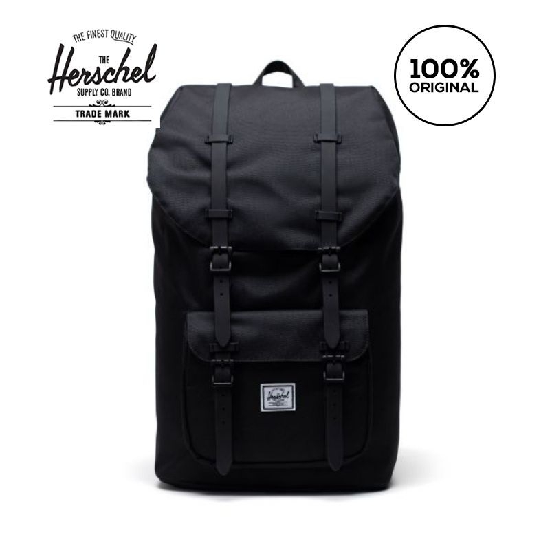 TAS HERSCHEL LITTLE AMERICA BACKPACK FULL BLACK 25L