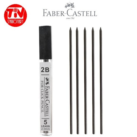 

Refill | Isi Pensil Mekanik Faber Castell 2.0 mm 2B Leads (isi 5 pcs)