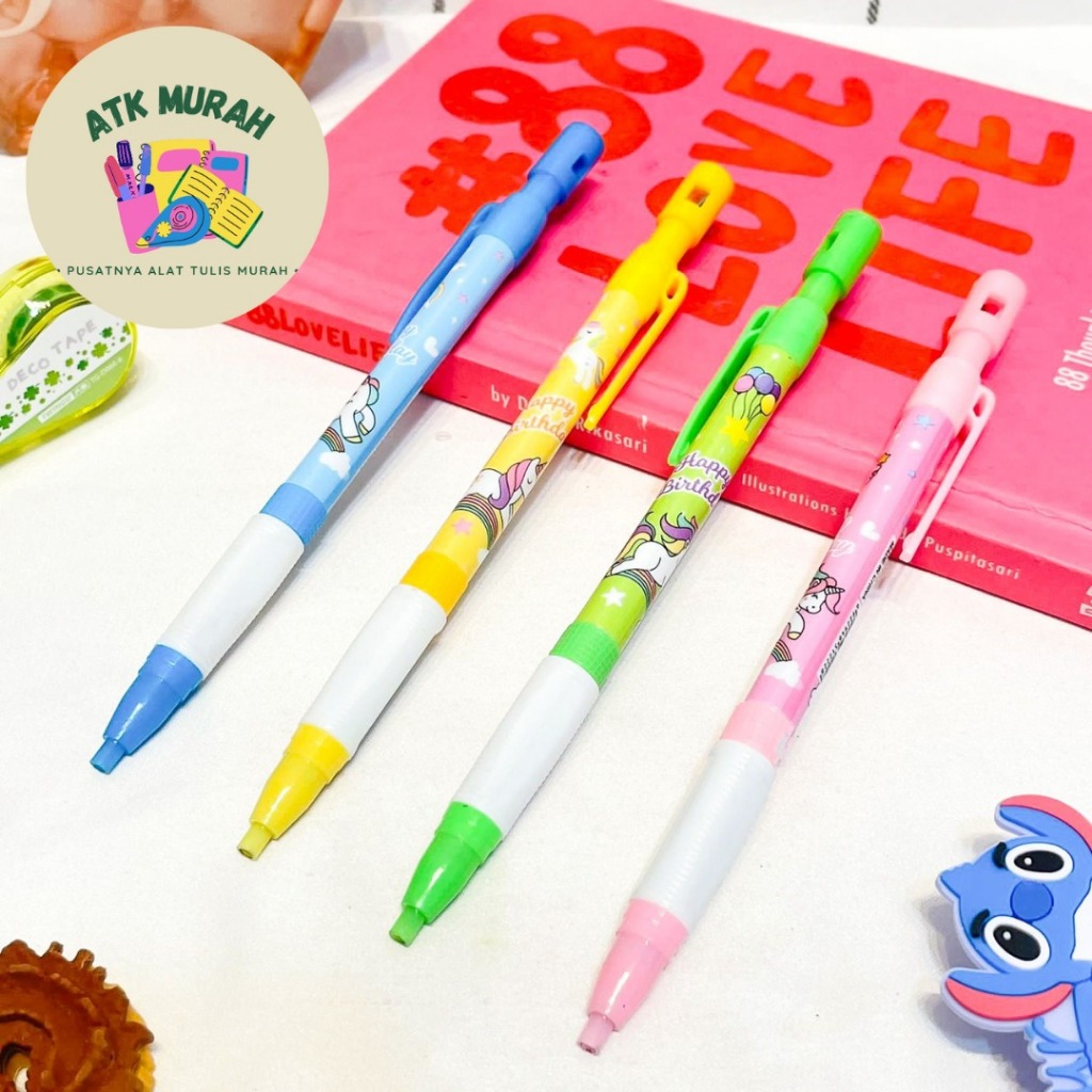 

PENSIL CETEK MEKANIK UNICORN UKURAN 2.0 PCM-1035 ALAT TULIS SEKOLAH AESTHETIC KOREA COD
