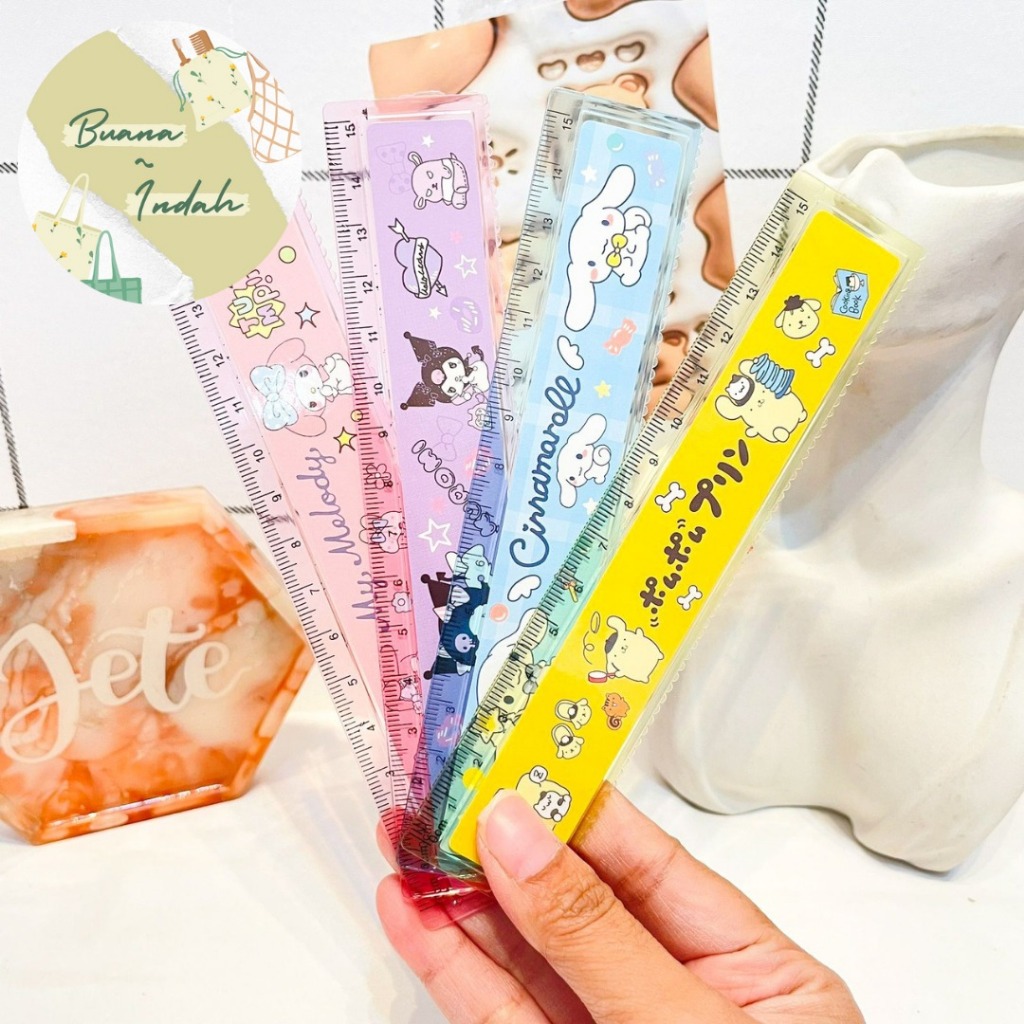 

penggaris 15 cm sanrio ruler termurah alat tulis kantor COD