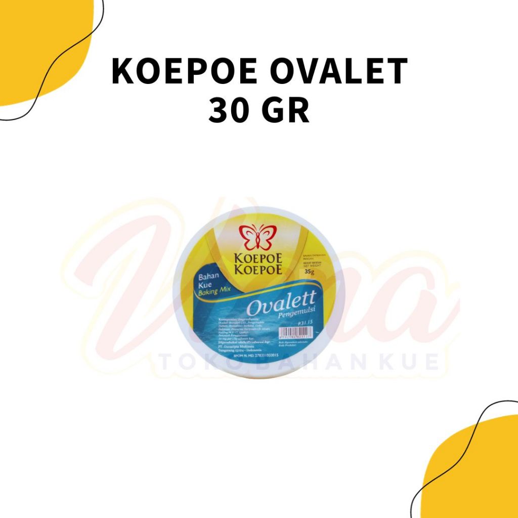 

Koepoe Ovalet 30gr / Pengemulsi Elmusifier