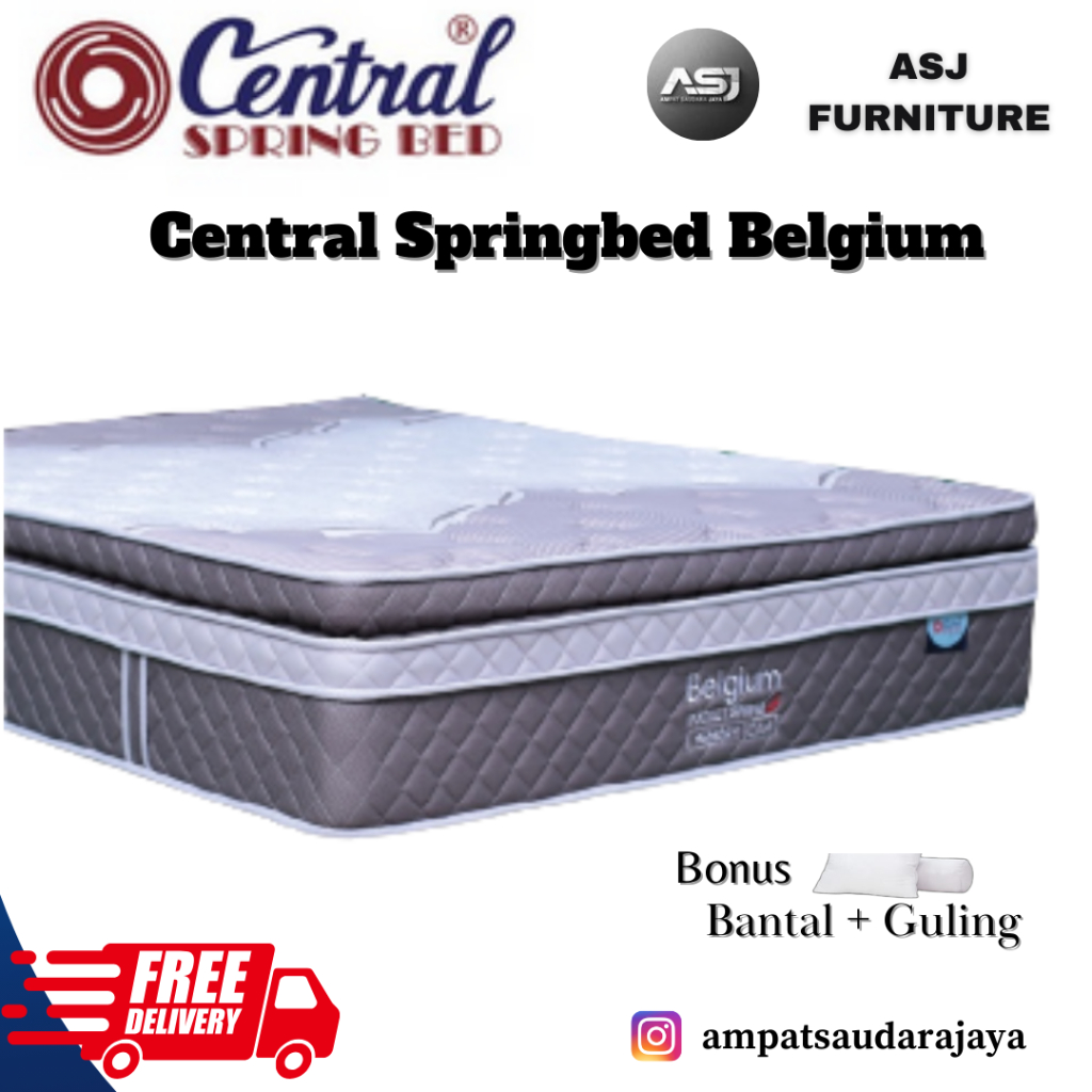 Central Springbed Belgium Pocket with memory foam - Hanya Kasur Spring bed Matras All size