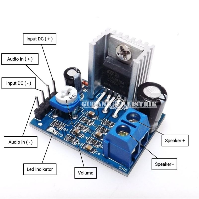 TDA2030 Module Mini Amplifier Mono Hifi DC 6-12V 18 Watt