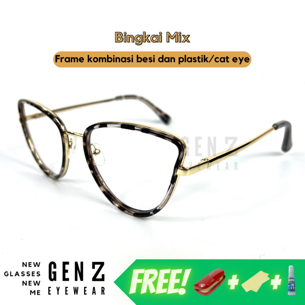 Gen Z EYEWEAR / kacamata progresif / 98525 / Kacamata Cat eye / 98525 / Kacamata photocromic normal 