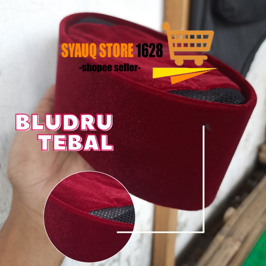 Songkok Merah Marun, Kopyah Betawi, Songkok Betawi Merah Maroon, Peci merah betawi, peci betawi mera