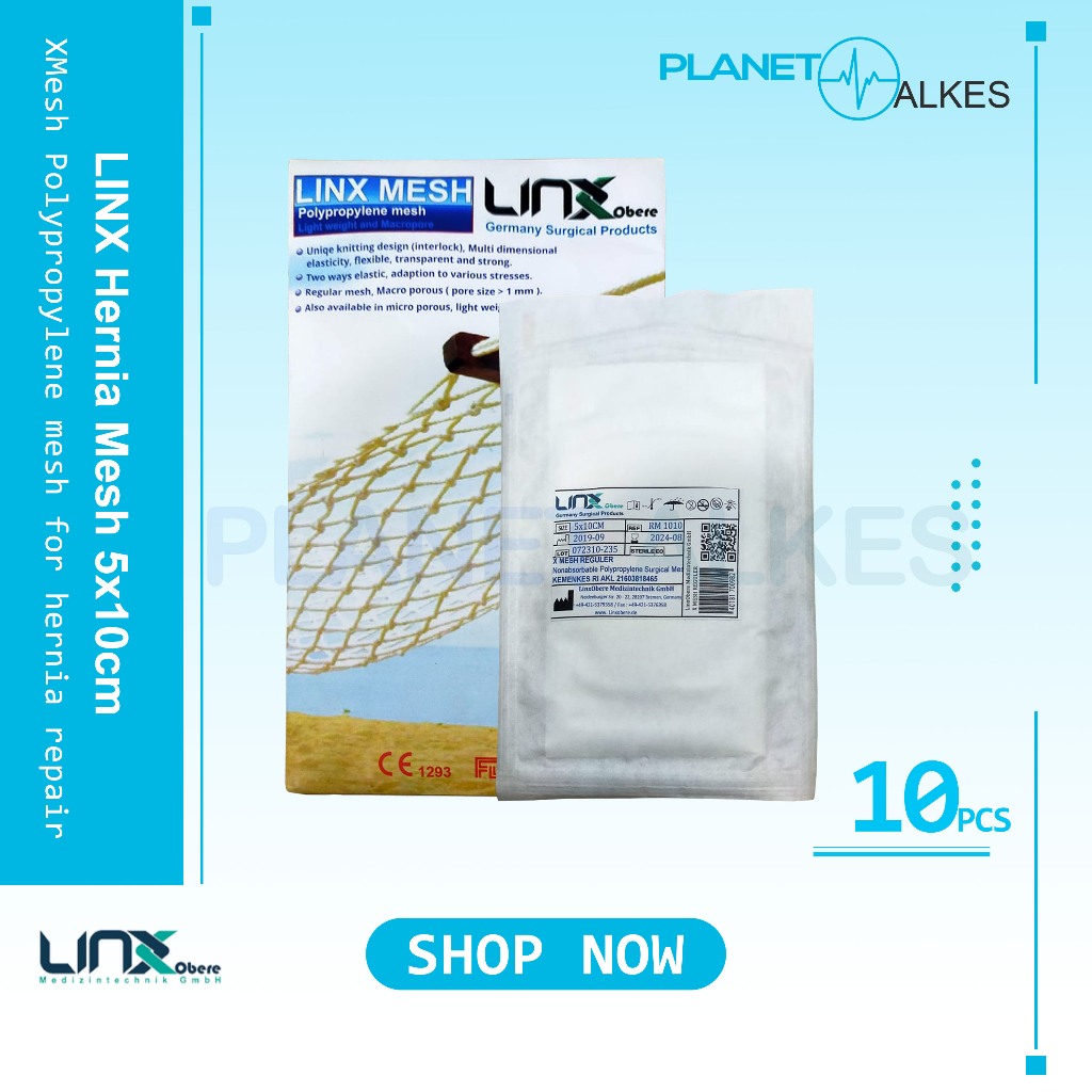 HERNIA MESH / BENANG OPERASI POLYPROPYLENE 5X10 CM Per Lembar