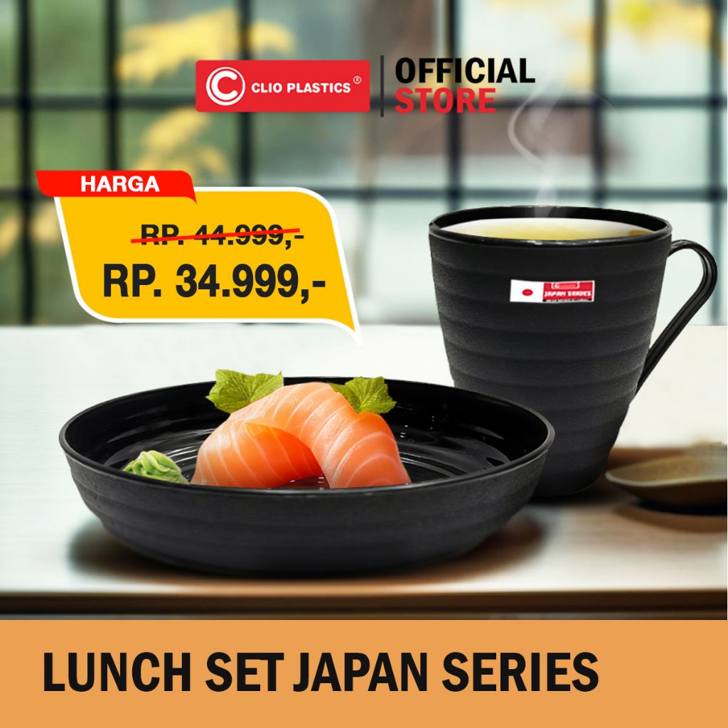 8 IN 1 - LUNCH SET JAPAN SERIES - GELAS CANTIK - PIRING CANTIK - SOUVENRI - HAMPERS GELAS PIRING