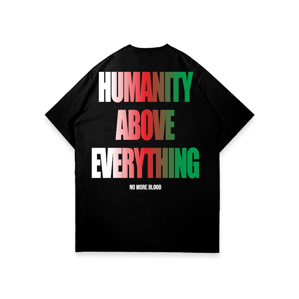 HAEV T-shirt Oversize Black - Humanity Above Everything T-shirt/kaos/pakaian
