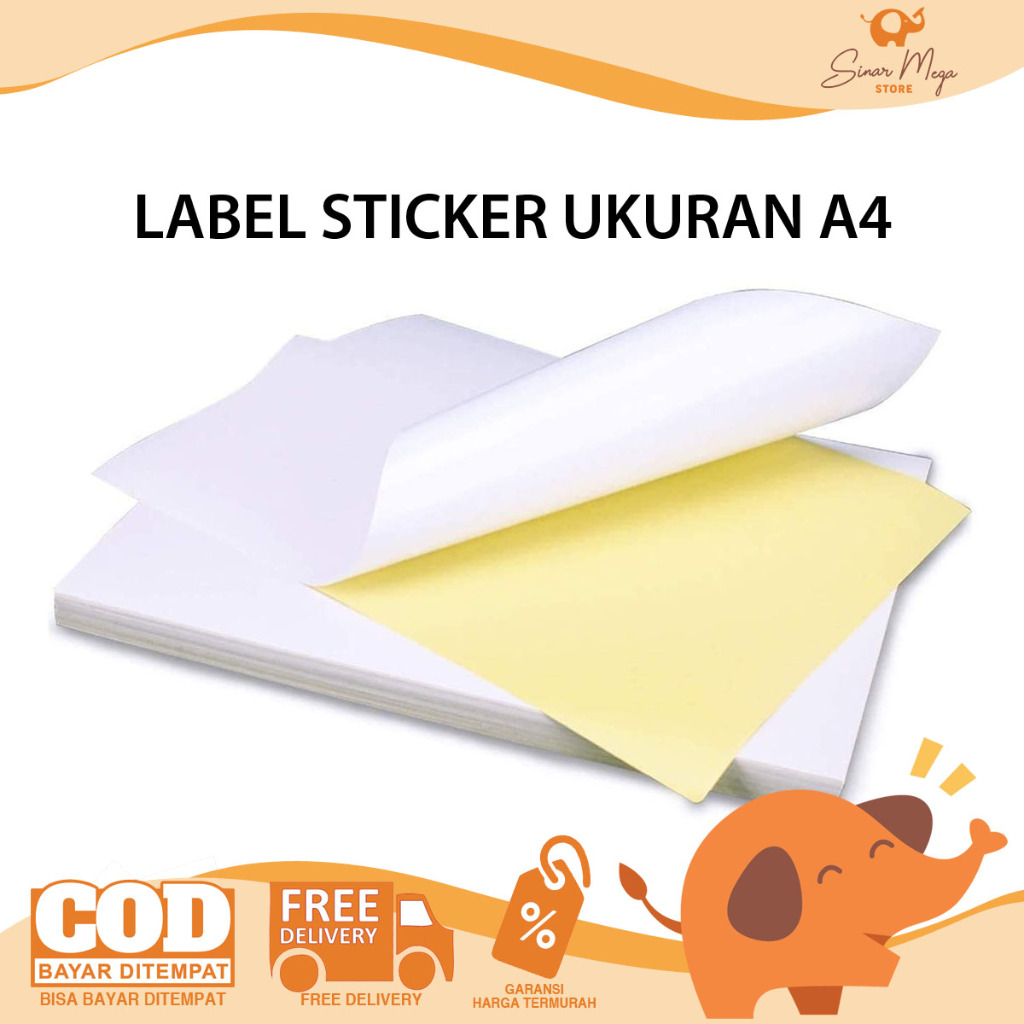 

Label Ukuran A4 Isi 10 Lembar Kertas Sticker Stiker Murah