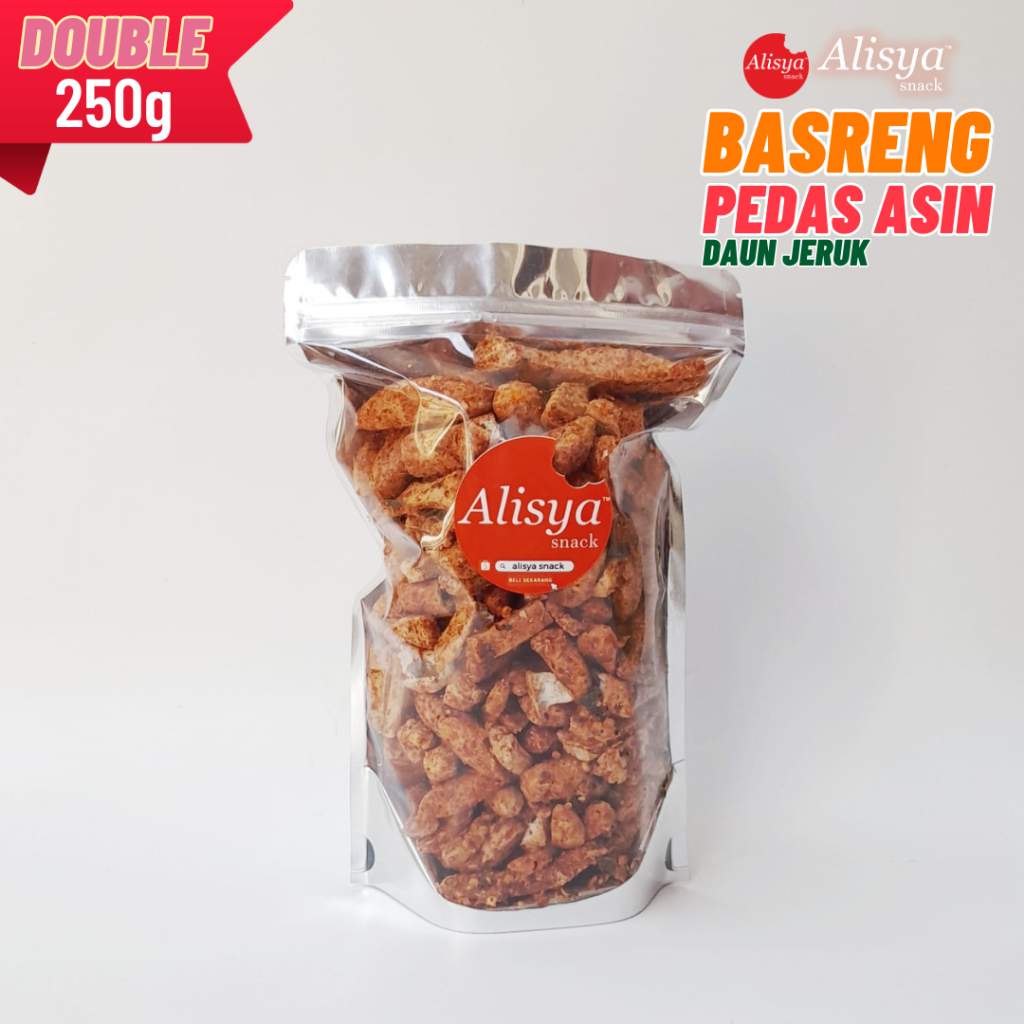 

Basreng Viral Bumbu Melimpah Pedas Asin Daun Jeruk Asli Bandung 250 gram - Alisya Snack