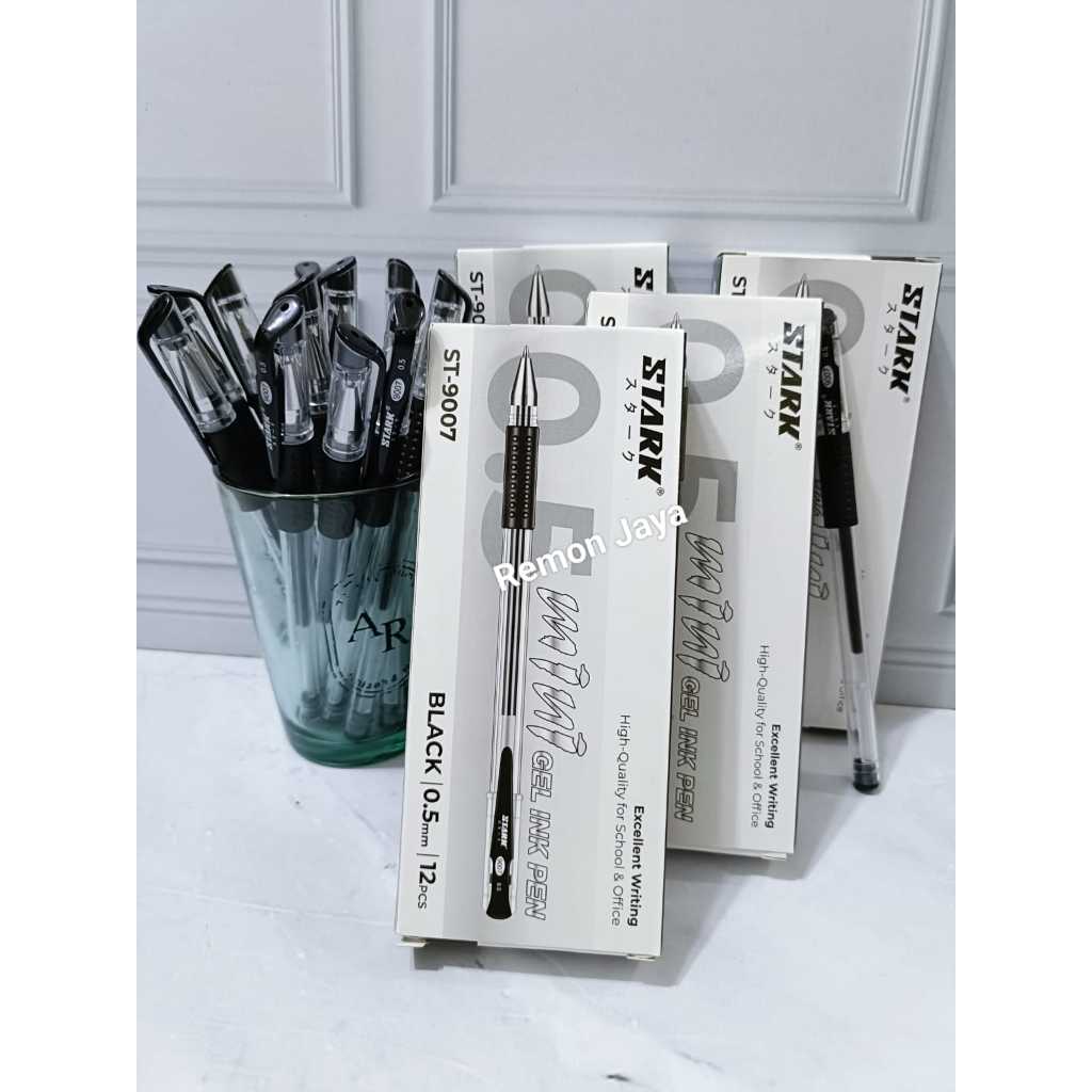 

12 pcs Pulpen Stark Gel Ink Pen Isi 12pcs Ballpoint Stark Gel Ink Pen