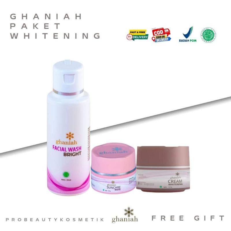 Paket hemat whitening ghaniah skincare