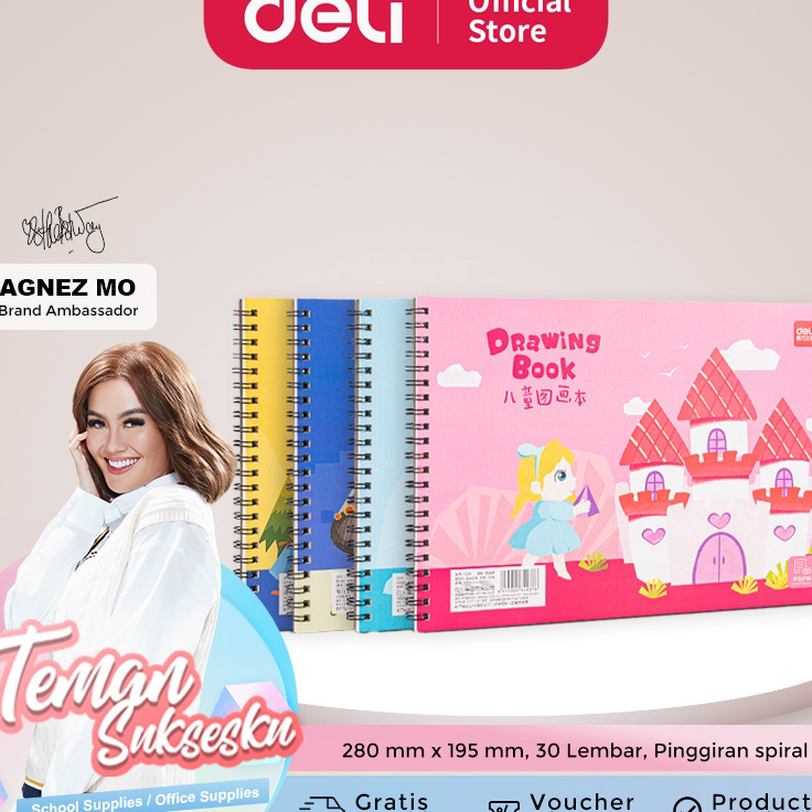 

Laris Deli Cute Painting Book / Buku Gambar Design Lucu 100g 30 lembar 73351 Big Sale