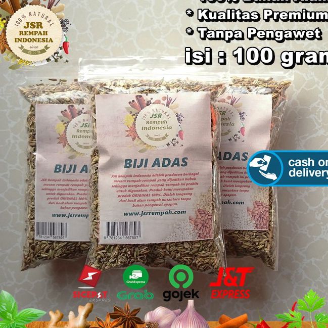 

Bayar Di Tempat Biji Adas Asli JSR Rempah isi 100 Gram ➯✽✷