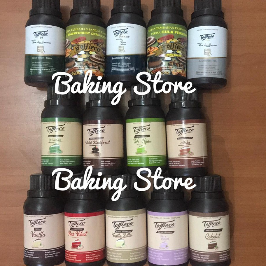 

➬✪✸ Toffieco Pasta Rhum Bakar / Zero Bakar / Black Forest / Semprot / dll 100gr !!! Ready Stok