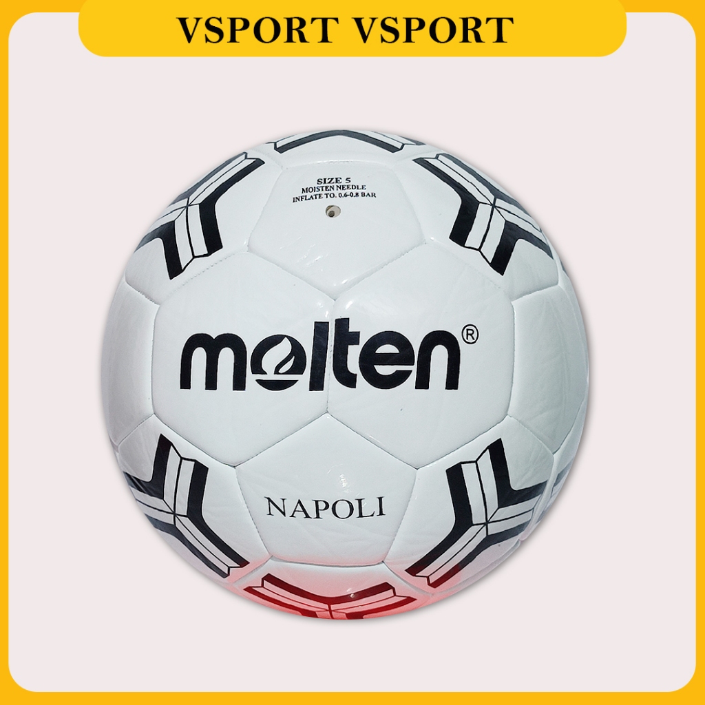 VSPORT BOLA SEPAK MOLTEN ORIGINAL NAPOLI ITALIA SIZE 5 (FREE POMPA,PENTIL & JARING)
