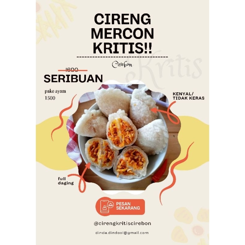 

Cireng isi ayam mercon premium eceran