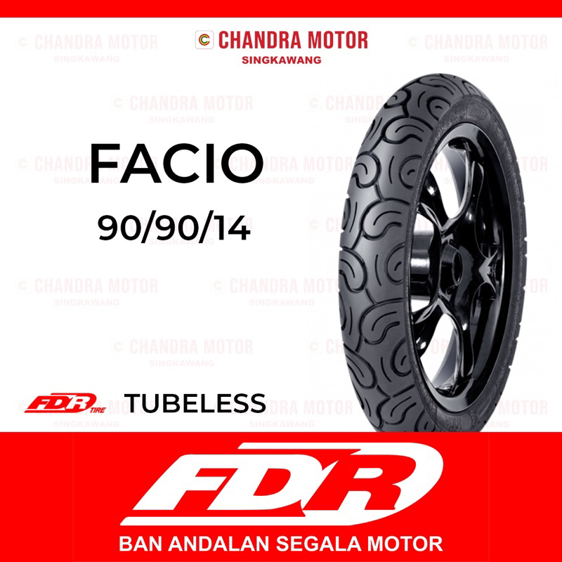 BAN LUAR MOTOR FDR FACIO 90/90-14 ORIGINAL FDR