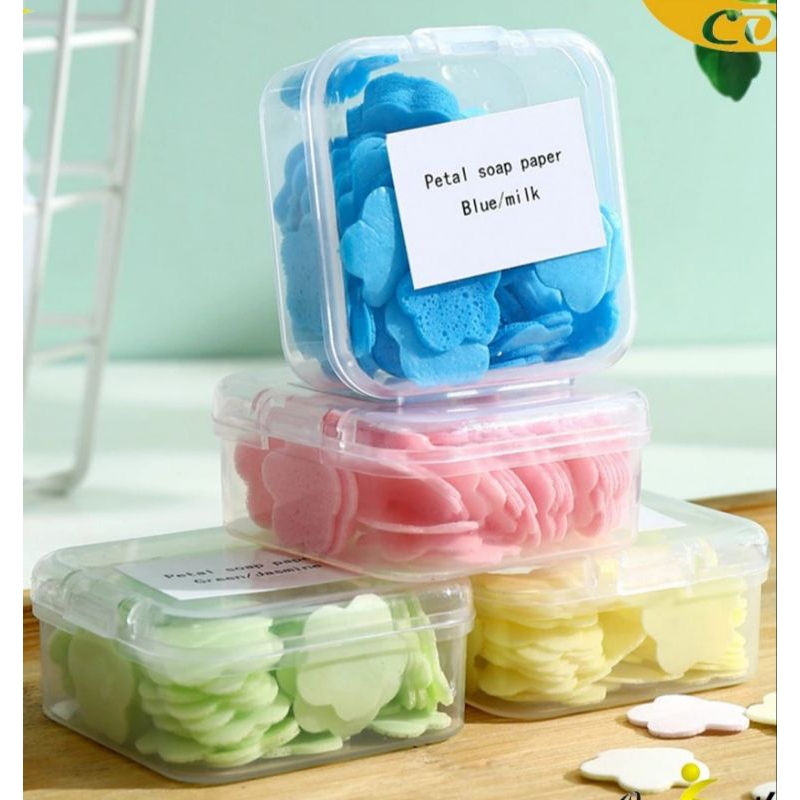 ✨ SO ❤ Sabun Kertas Lucu / Sabun Kertas Mini Bunga / Sabun Bentuk Bunga