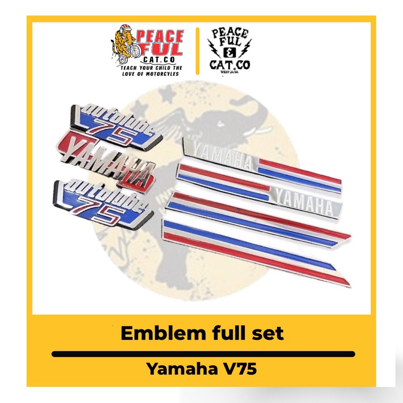 Emblem Full set yamaha v75 v80 emblem yamaha v75 v80