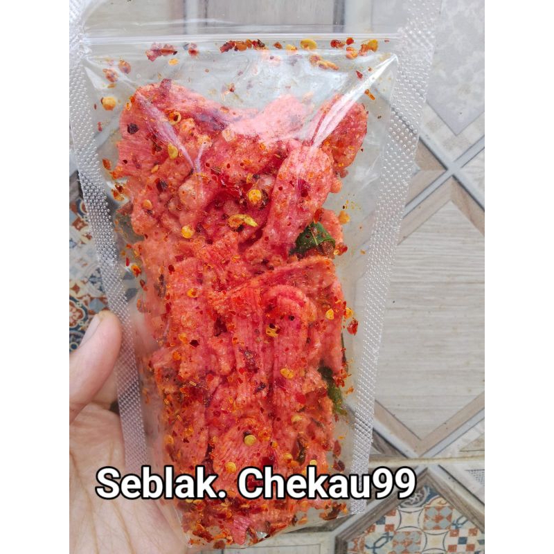 

100gr seblak krupuk ikan pedas gurih daun jeruk