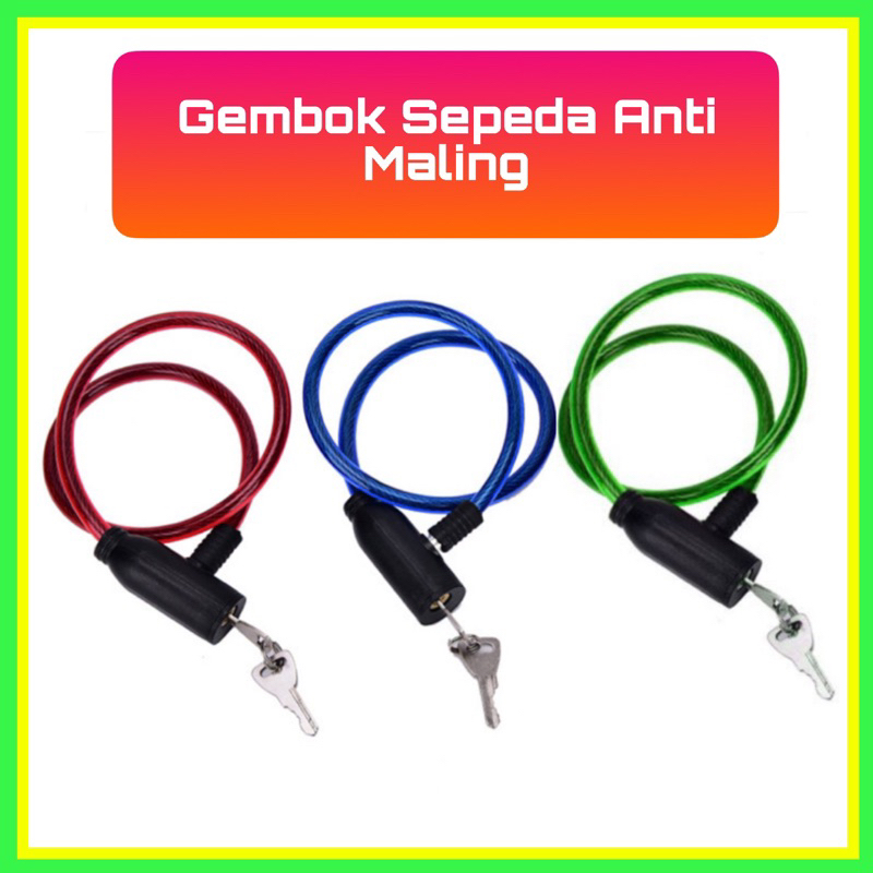 Gembok Sepeda Skuter Helm Kunci Sepeda Lipat MTB Roadbike DLL