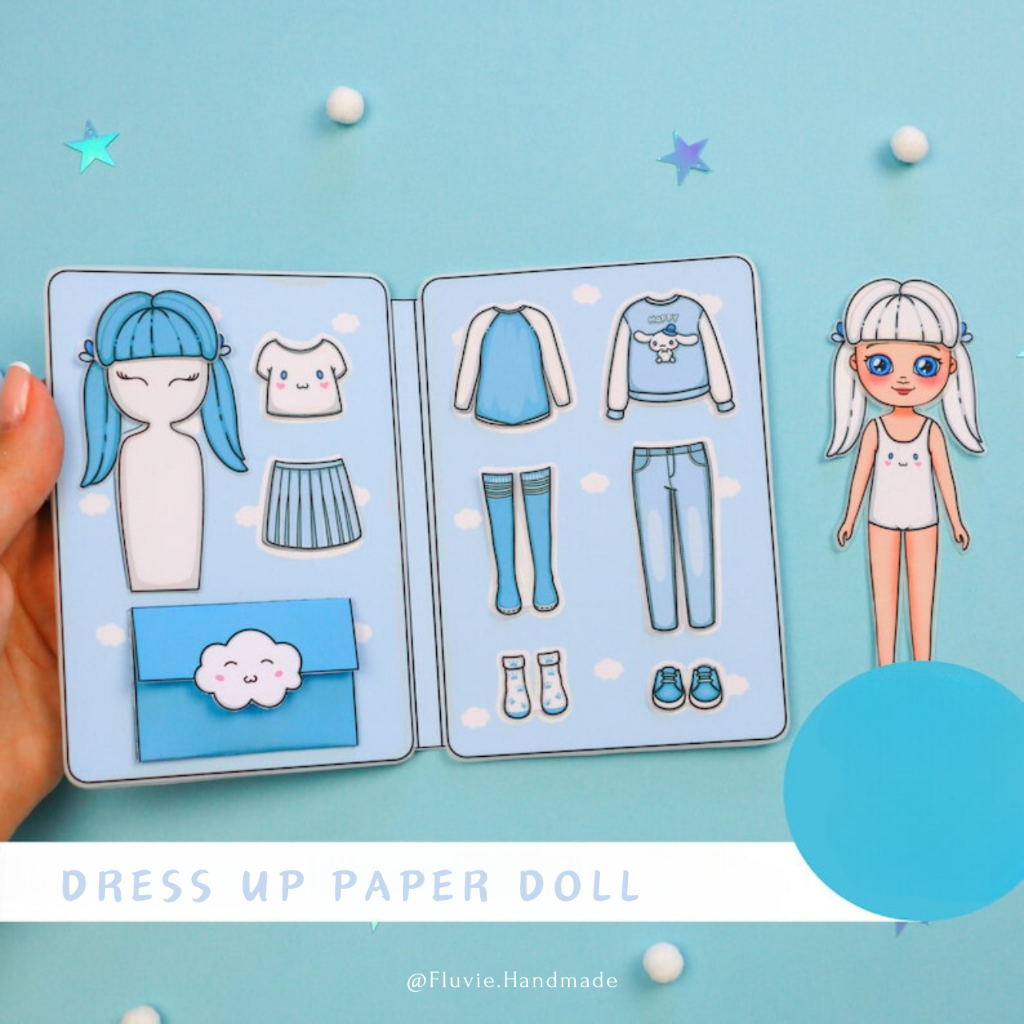 Clothes For Paper Dolls,  DIY Activities, Girls Activity Book, Paper Crafts for Kids| Mainan Bongkar