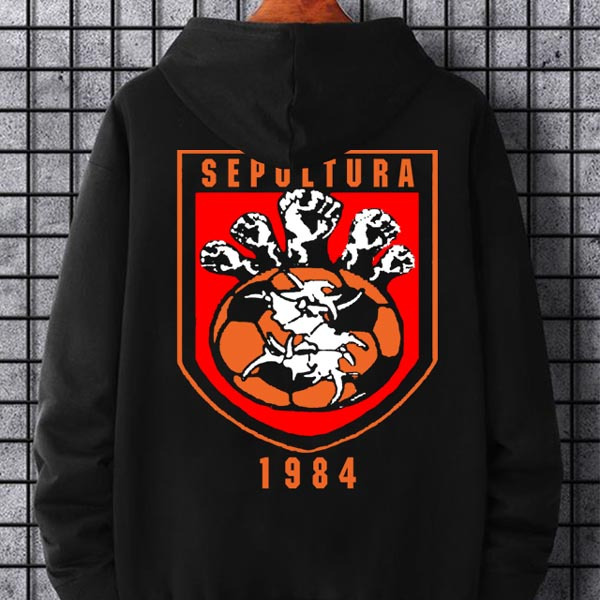 Sepultura 1984 Hoodie Bahan Cotton Fleece | Pullover & Zipper Hoodie
