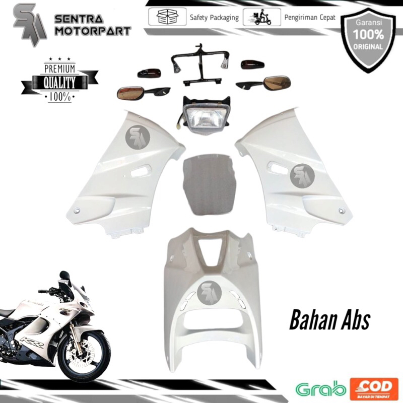 Fairing sayap luar ninja ssr serpico putih set komplit versi panjang bahan abs