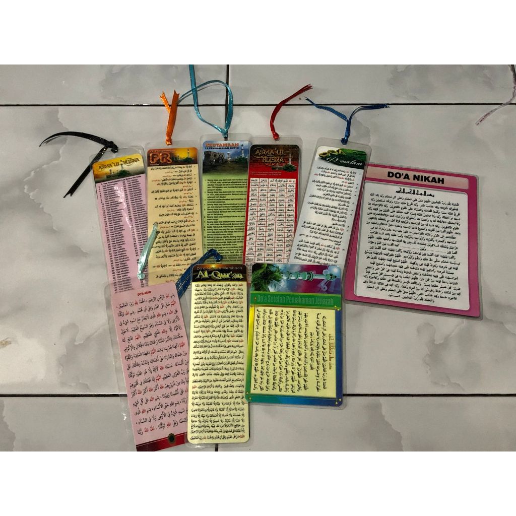 

PENANDA BUKU / PENANDA LAMINTING / PEMBATAS AL QURAN
