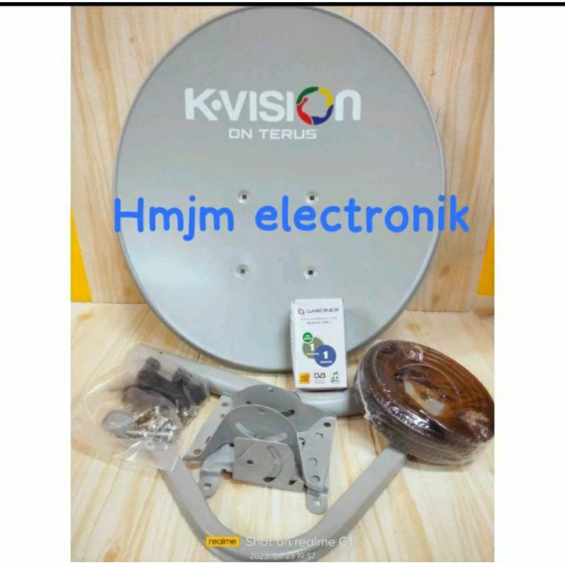 Dish Parabola/Antena Parabola Ku Band 45cm K-Vision Komplit