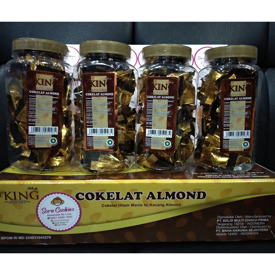 

Best Produk 1 Dus (Isi 4 toples) Coklat Almond d' KING