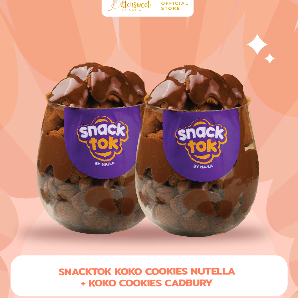 

Promo Bittersweet by Najla - Bundle Snacktok Koko Cookies ( Nutella + Cadbury) Laris