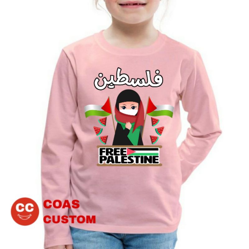 Kaos anak palestina lengan panjang