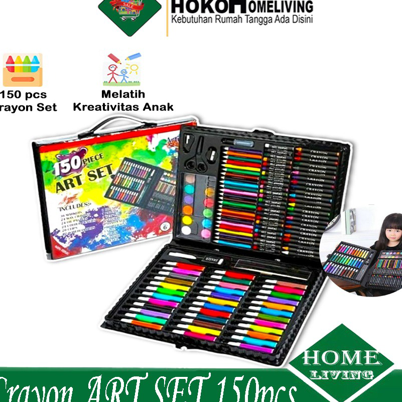 

Best HOKO ART SET 150 PCS CRAYON FULL SET 150PCS PERALATAN GAMBAR LUKIS PENSIL WARNA 1 SET COLOURING PENS Big Sale