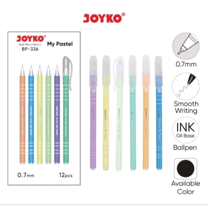 

BULPOINT/BULPEN JOYKO MYPASTEL BP-336 HITAM (12BIJI)