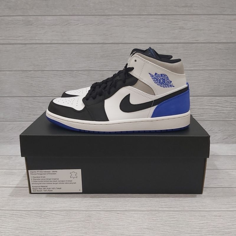 Air Jordan 1 Mid SE Royal Black Toe Union Blue