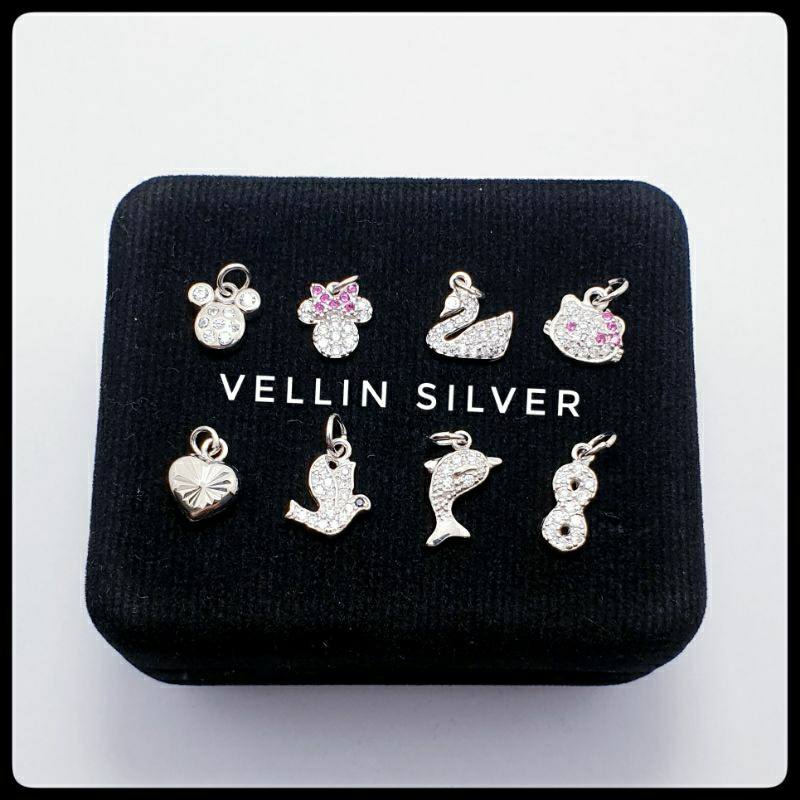 MAINAN GELANG GANTUNGAN GELANG BAHAN PERAK SILVER 925 LAPIS EMAS PUTIH