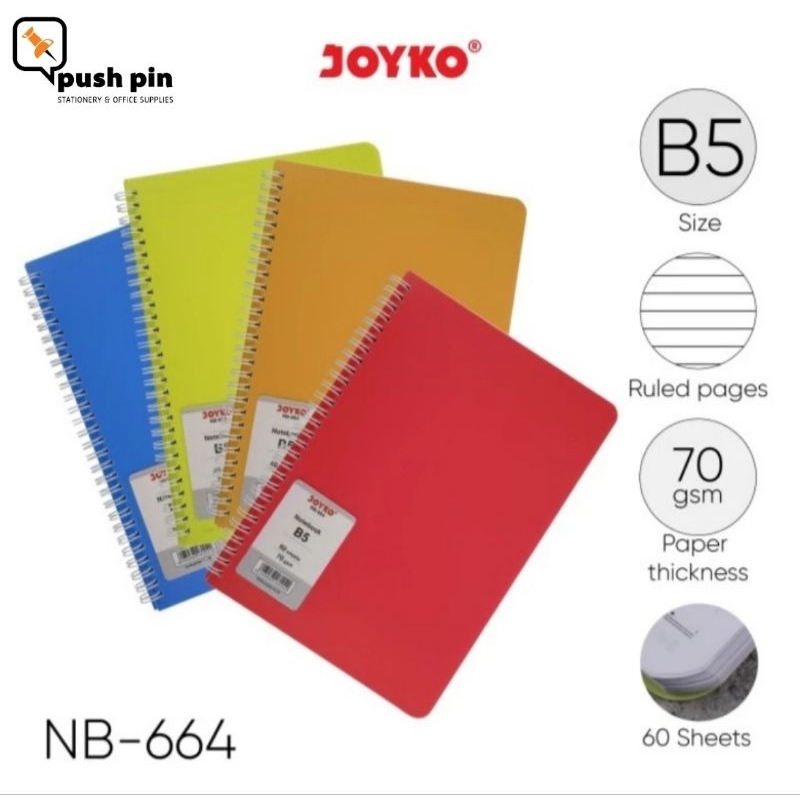 

Joyko Ruled Notebook Diary Agenda Buku Catatan Bergaris NB-664 60 Lembar