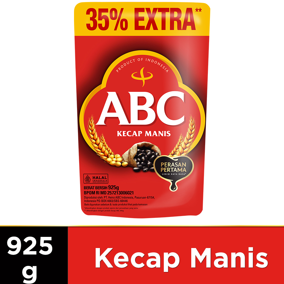 

Buruan Beli ABC Kecap Manis 925 gr (700ML + 225ML/ 35%) Terkini