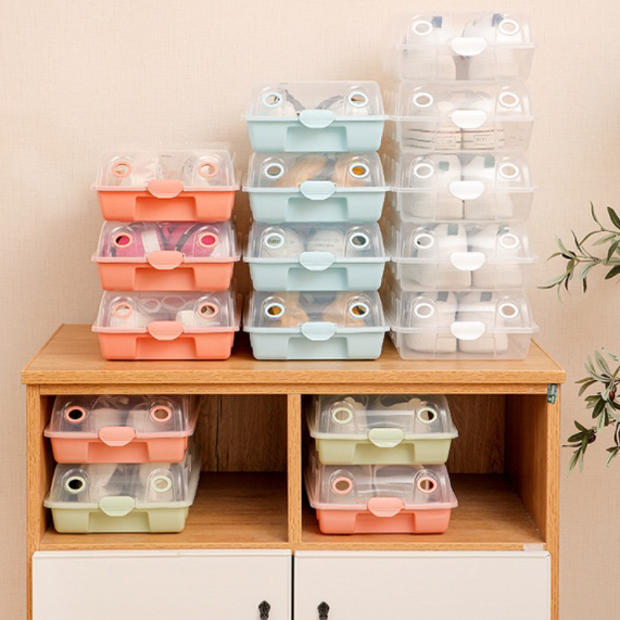 PXJK0199 HOT MOGYMOGY HL0199 Kotak Sepatu Plastik Transparan Penyimpanan Kotak Sepatu Shoes Storage 