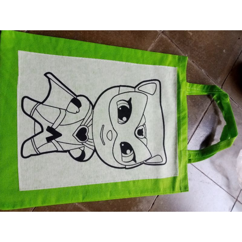 

coloring mewarnai tas kain sponbond kucing tom super hero
