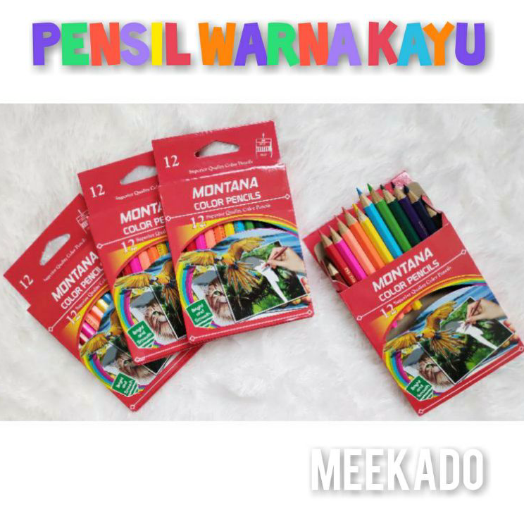 

Ready Pensil Kayu Montana isi 12 batang Bright and Smooth Pensil Warna Murah Produk