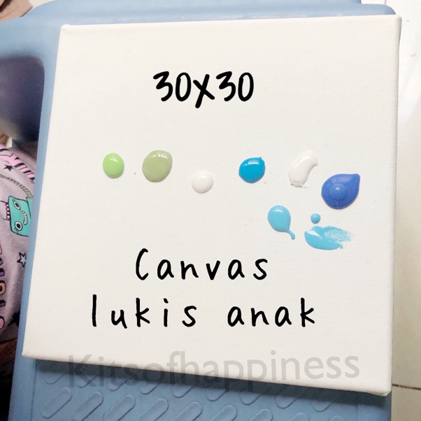 

Grosir Kanvas lukis anak 30x30cm / small canvas for kids / painting set / set lukis