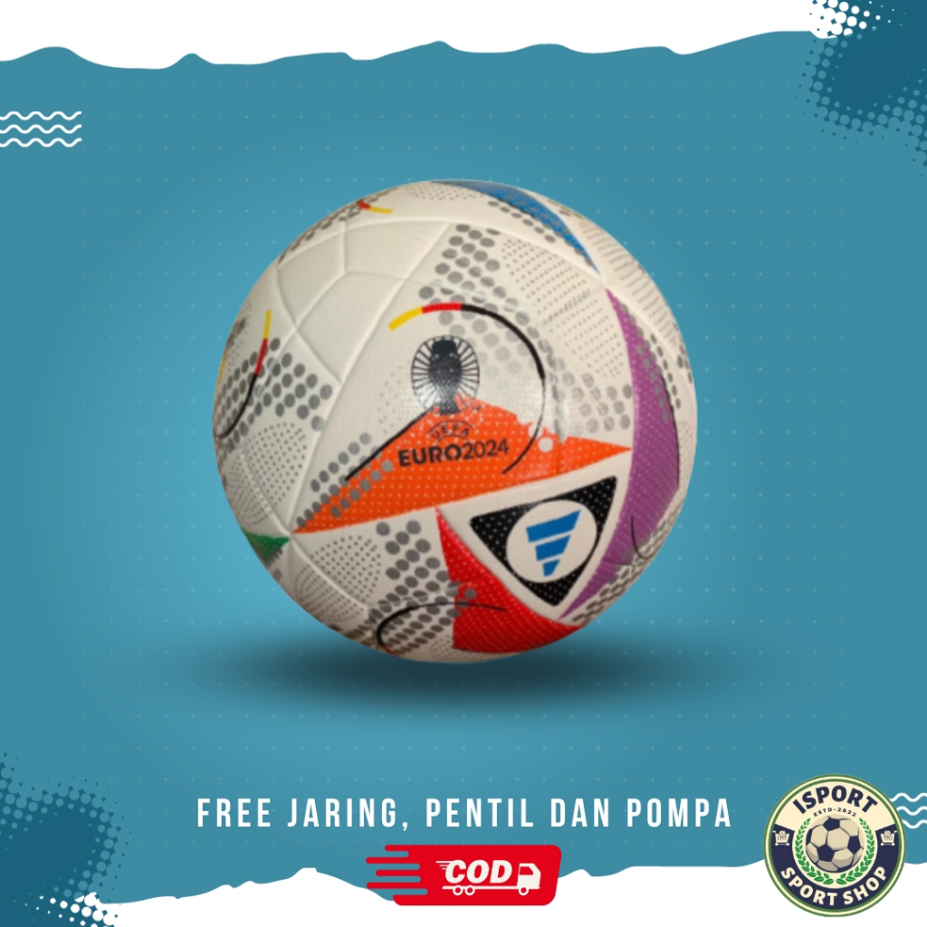 ADIDAS BOLA SEPAK ORIGINAL ADIDAS EURO 2024 BOLA KAKI DEWASA SIZE 5
