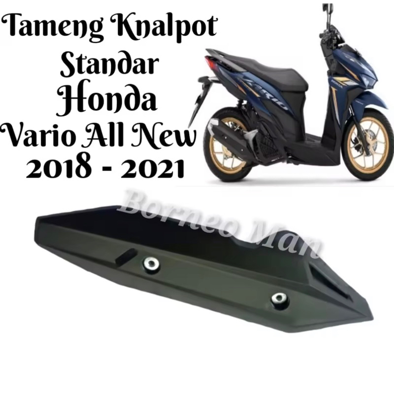 K59 Cover Knalpot New Vario 125 150 LED Original Karbon Tameng Pelindung Tutup Knalpot Honda Vario E