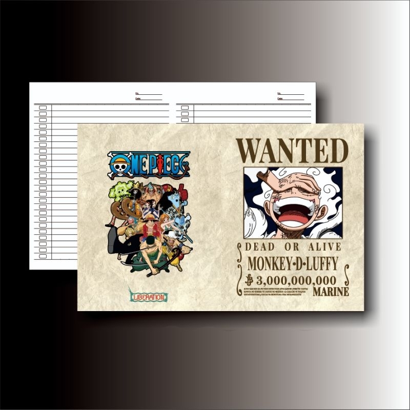 

BUKU TULIS CUSTOM / BUKU TULIS ANIME / BUKU TULIS ONE PIECE