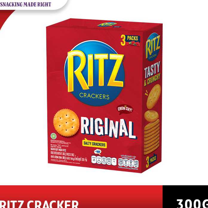 

NTZV0507 【MEGA SALE】 Ritz Biskuit Original 300g. Biskuit Gurih dan Renyah favorut keluarga