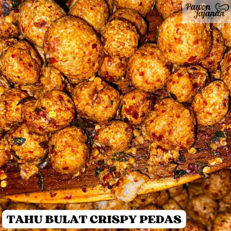 

PJ_A12 Tahu Bulat Krispi Crispy pedas daun jeruk gurih renyah kemasan MINI PACK