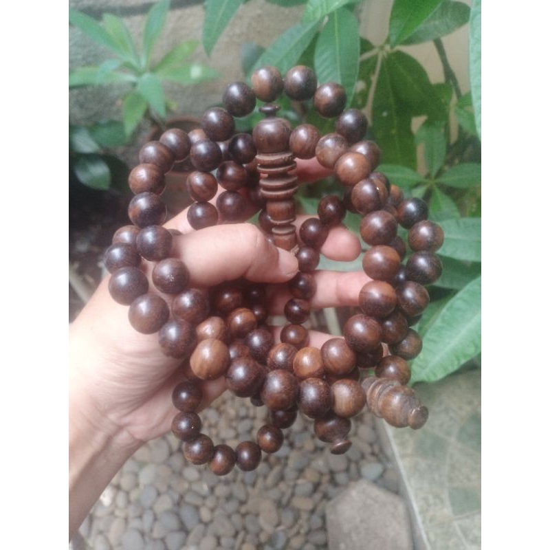 Tasbih Kayu Amara Ebonya Asli Sulawesi ukuran besar 12.mm